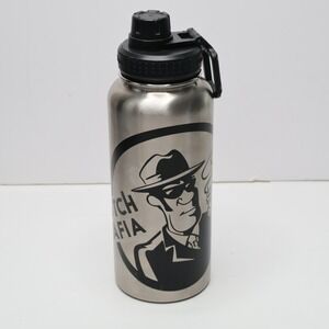 Dutch Bros Coffee Dutch Mafia Stainless Steel 32oz Water Bottle Silver Black